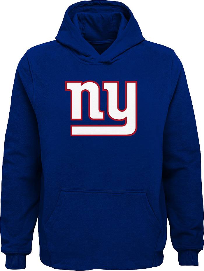 NFL Team Apparel Youth New York Giants Primary Logo Royal Pullover Hoodie