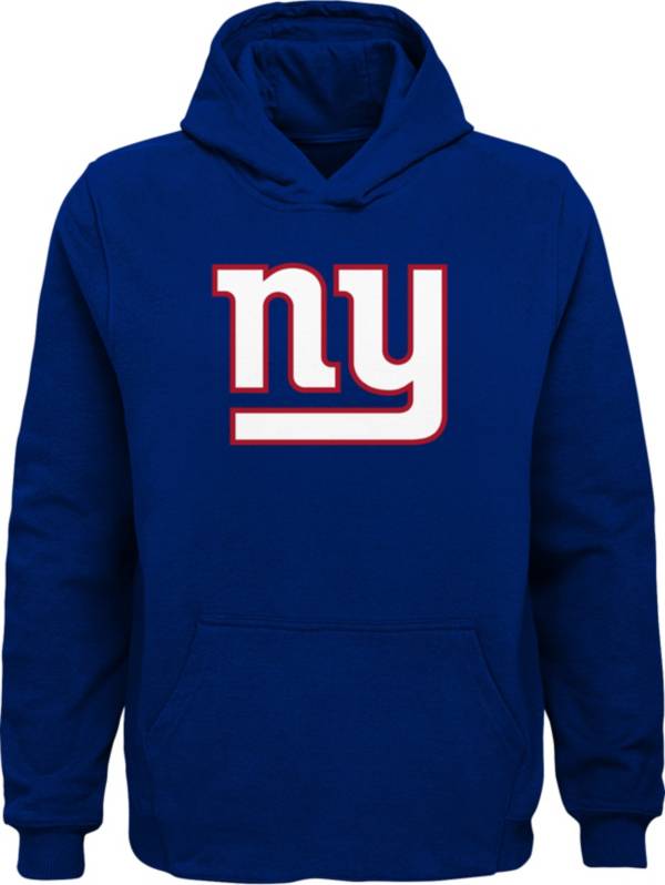 NFL Team Apparel Youth New York Giants Primary Logo Royal Pullover Hoodie