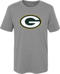 NFL Team Apparel Youth Green Bay Packers Primary Logo Grey Hoodie