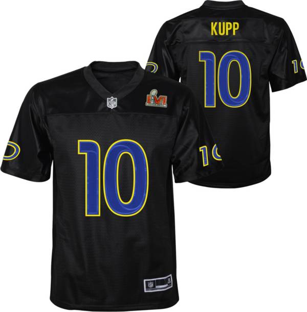 زخرفة قطري Nike Youth Super Bowl LVI Bound Los Angeles Rams Cooper Kupp #10 Black  Jersey زخرفة قطري