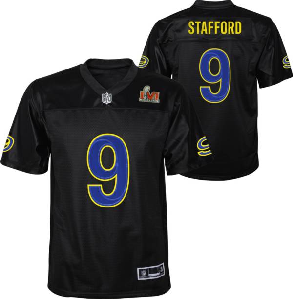 Nike Youth Super Bowl LVI Bound Los Angeles Rams Matthew Stafford #9 Black  Jersey
