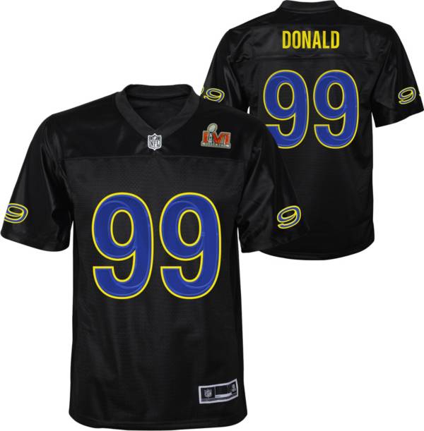 Men's Los Angeles Rams Aaron Donald Nike Black Super Bowl LVI Game Fashion  Jersey