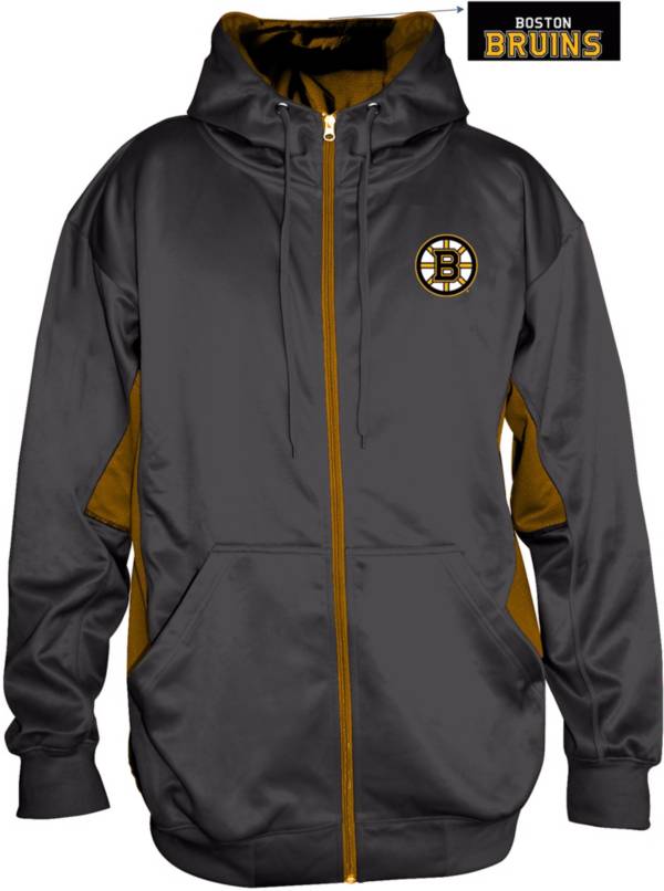 NHL Big & Tall Boston Bruins Side Panel Black Full-Zip Hoodie product image