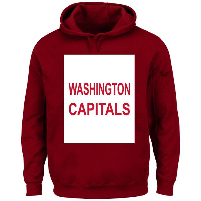 NHL Big & Tall Washington Capitals Wordmark Frame Grey Pullover Hoodie, Men's, MT