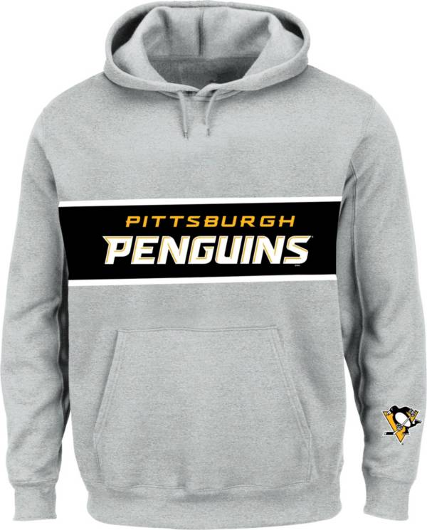 NHL Big & Tall Pittsburgh Penguins Wordmark Frame Grey Pullover Hoodie product image