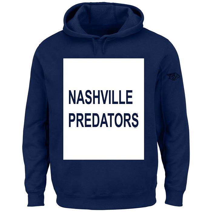 NHL Big & Tall Nashville Predators Pocket Navy T-Shirt, Men's, XLT, Blue