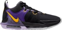 lebron james shoes purple and gold