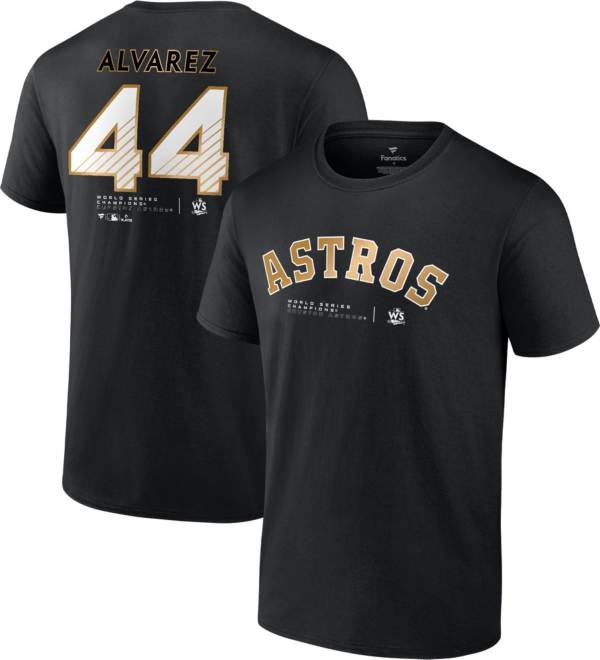 MLB Men's 2022 World Series Champions Houston Astros Yordan Alvarez #44 Gold Luxe T-Shirt product image