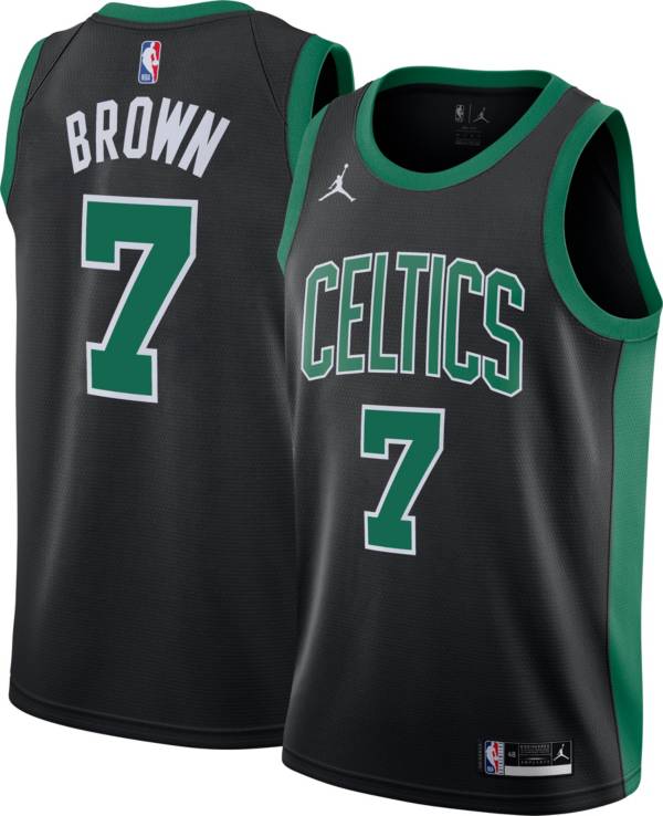 Nike Adult Boston Celtics Jaylen Brown #7 Black Dri-FIT Swingman Jersey