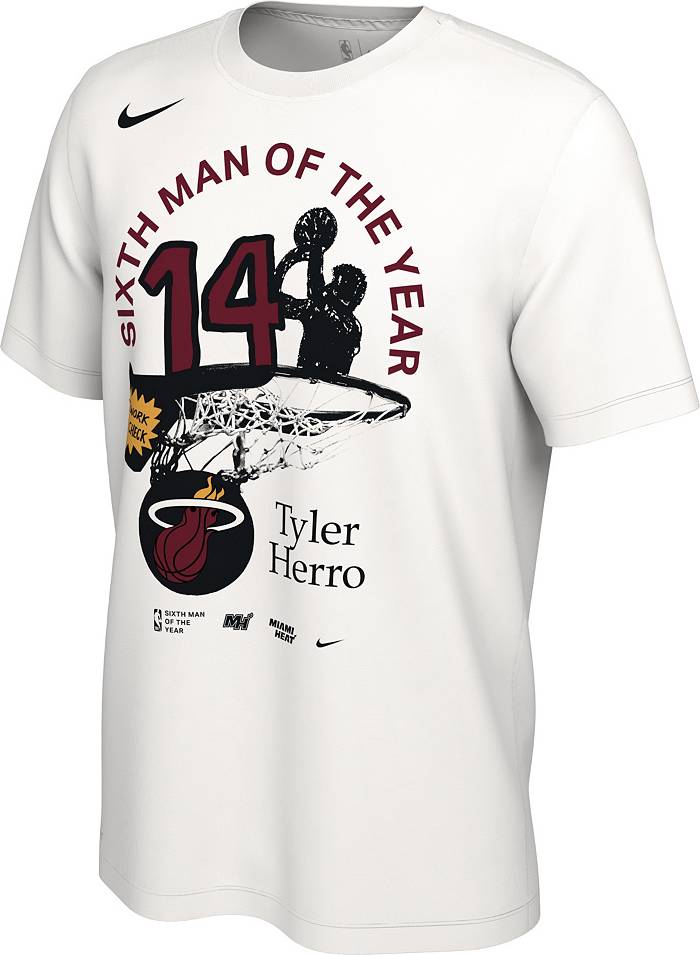 Nike 2022 NBA 6th Man of The Year Award Tyler Herro White T-Shirt, Men's, XXL