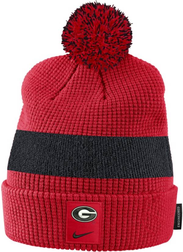 Nike Georgia Bulldogs Red Football Sideline Cuffed Pom Beanie product image