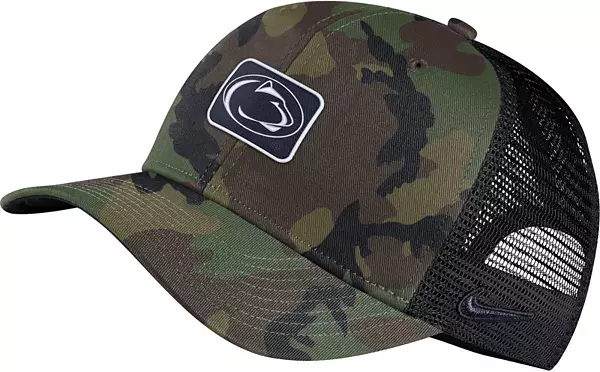 Nike Men's Penn State Nittany Lions Camo Classic99 Trucker Hat, Green