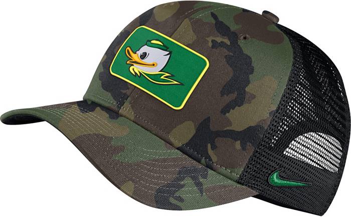 Men's Nike Oregon Ducks Classic99 Triple Black Trucker Snapback Hat