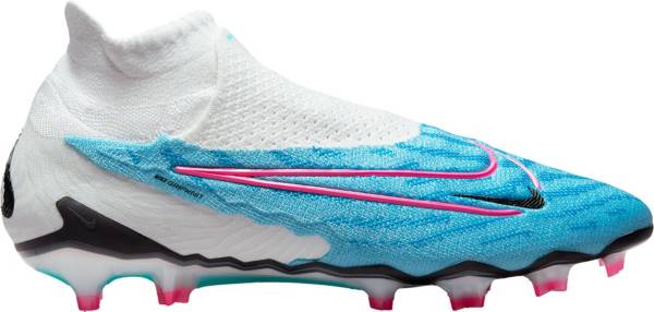 pink and blue nike soccer shoes