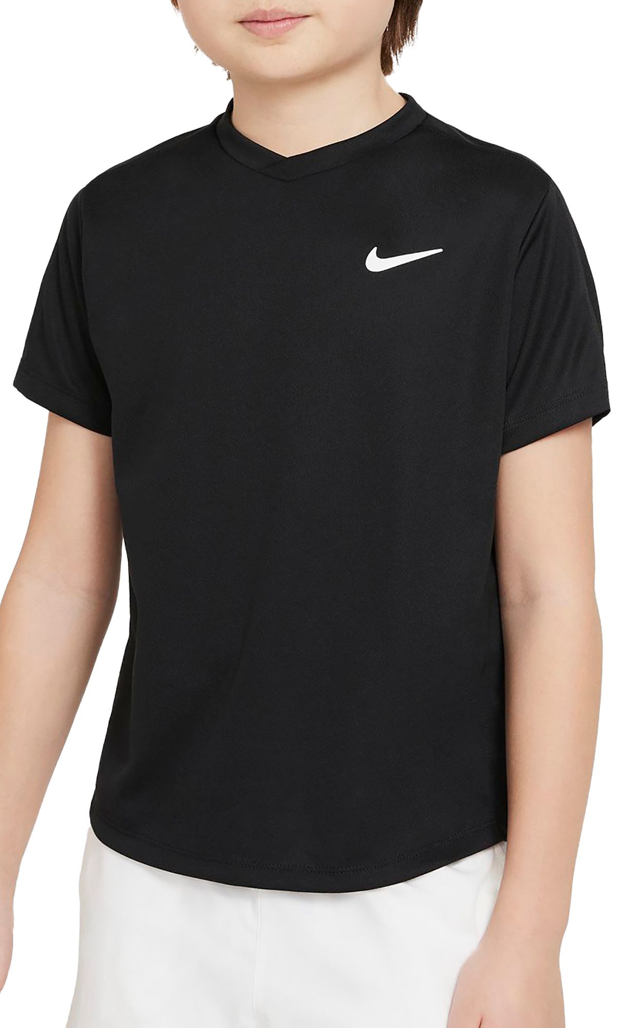 Nike Boys' NikeCourt Dri-FIT Victory Short Sleeve Tennis Top