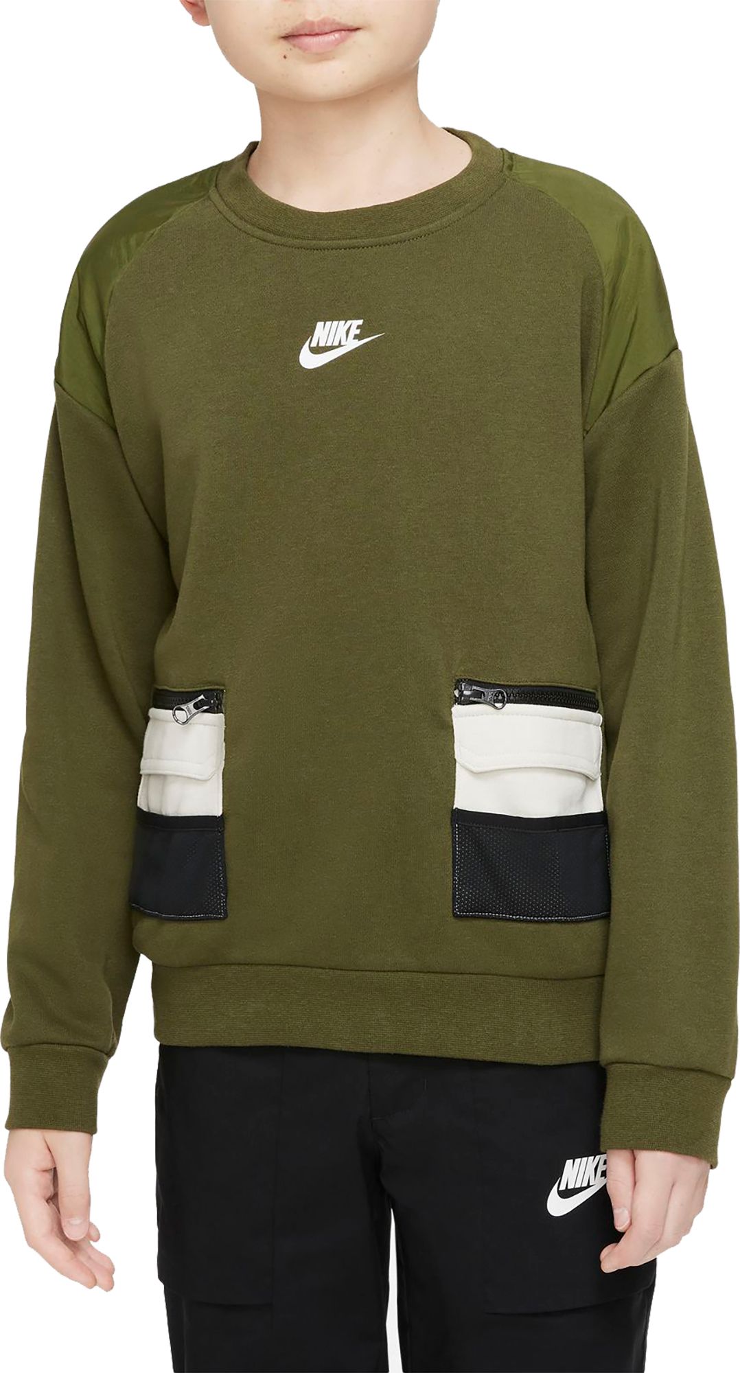 nike therma fleece logo training sweatshirt