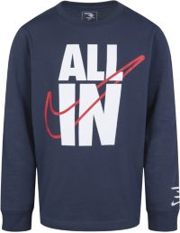 Nike 3BRAND by Russell Wilson Boys' Long Sleeve Icon T-Shirt, Large, University Red