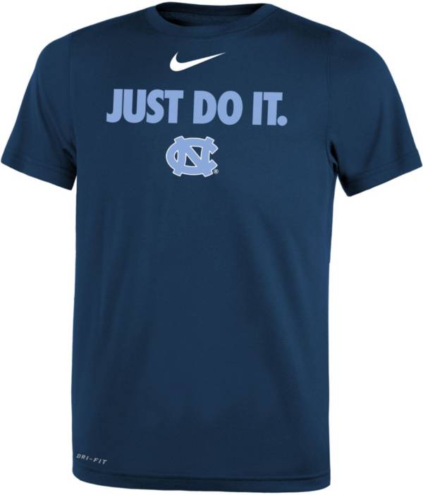 Nike Boys' North Carolina Tar Heels Navy Dri-FIT JUST DO IT T-Shirt product image