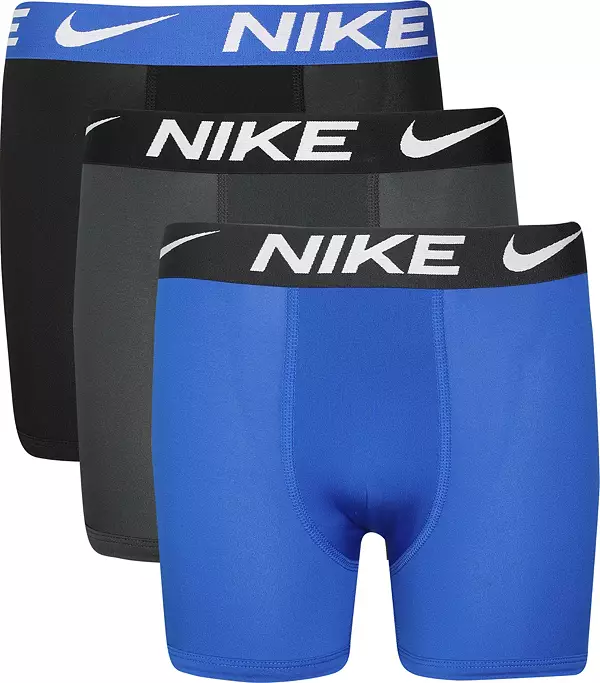 Nike Big Boys 3 Pk. Essential Dri-FIT Boxer Briefs - Game Royal - Size Large