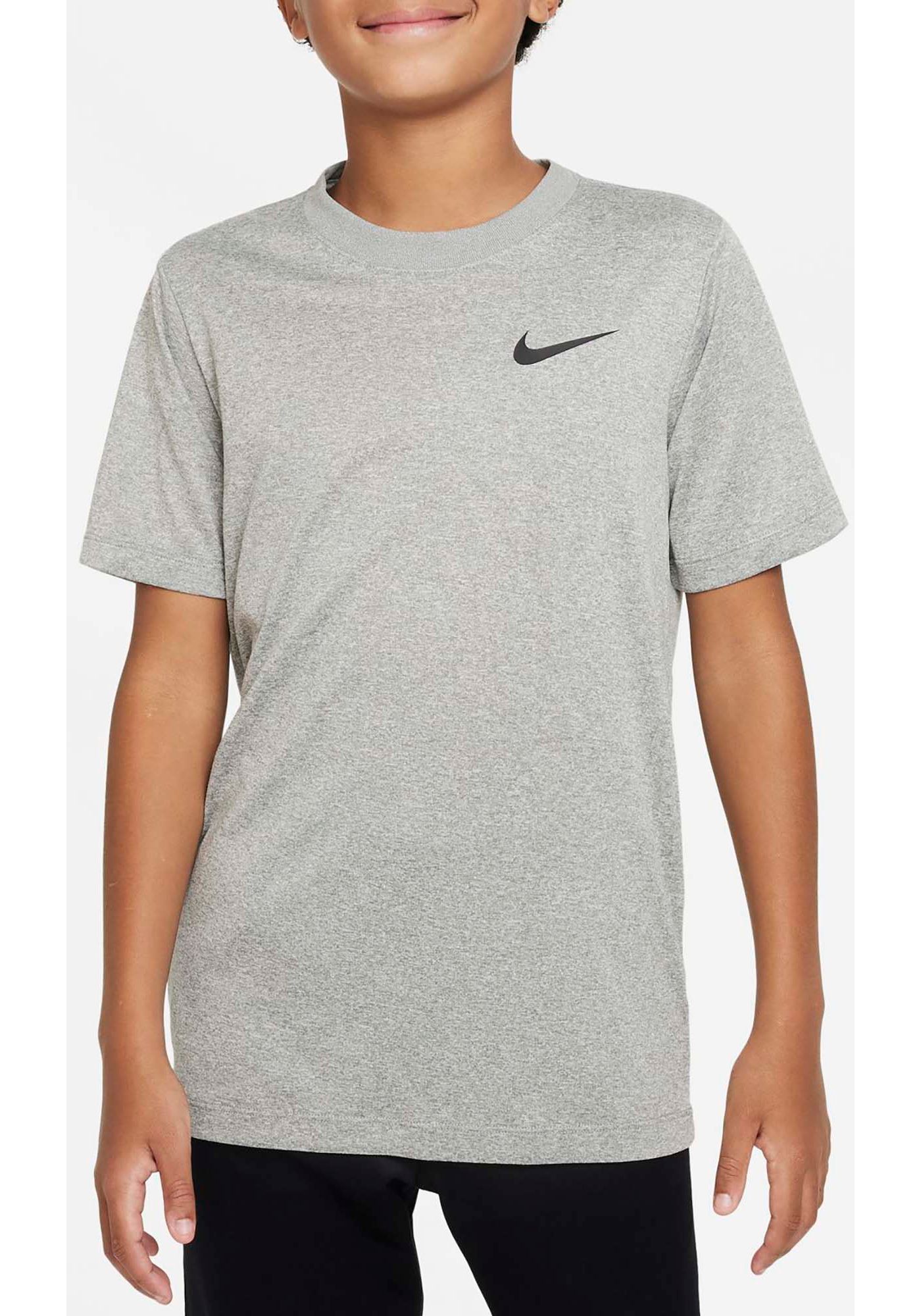 Nike Dri Fit Legend Big Kids Training T Shirt Grey