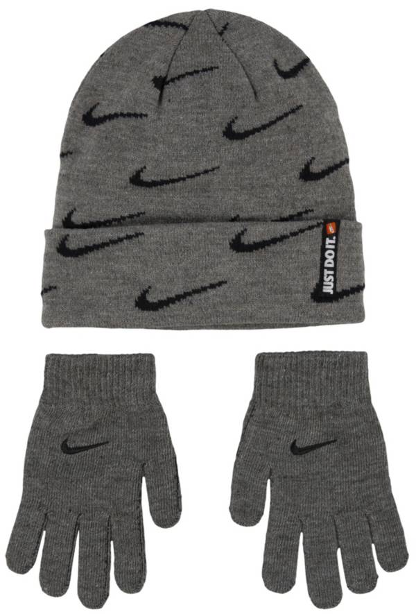 Nike Boys' Swoosh Repeat Beanie and Gloves Set product image
