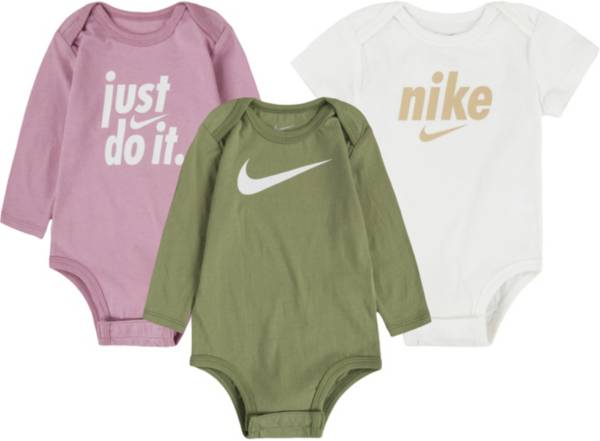 Nike Infant Girls' Happy Long Sleeve Bodysuits 3-Pack product image