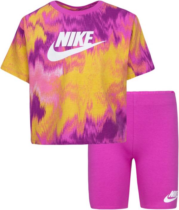 Nike Little Girls' Digi Dye Bike Short Set | Dick's Sporting Goods