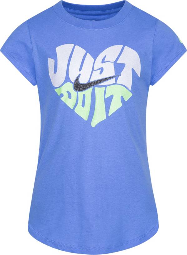 Nike Little Girls' Just Do It Graphic Hearts T-Shirt product image