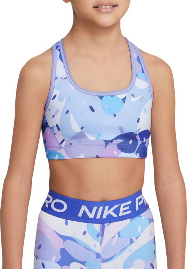 Nike Girls' Pro Swoosh Reversible Ice Cream Camo Printed Sports Bra product image