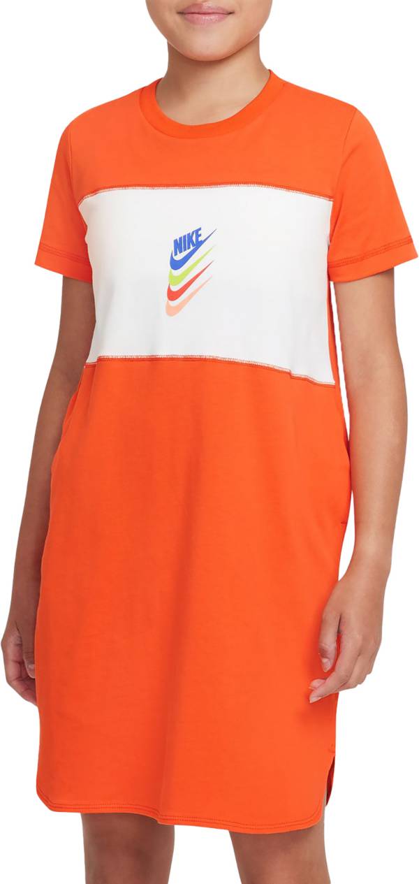 Orange best sale nike dress