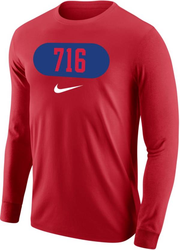 Nike Men's Buffalo 716 Area Code Red Long Sleeve T-Shirt product image