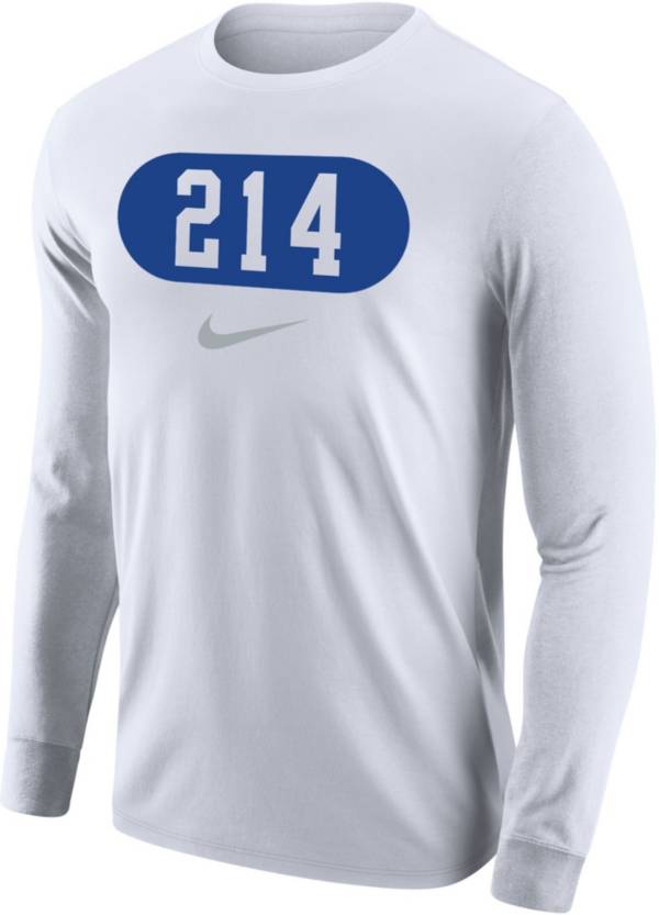 Nike Men's Dallas 214 Area Code White Long Sleeve T-Shirt | Dick's ...