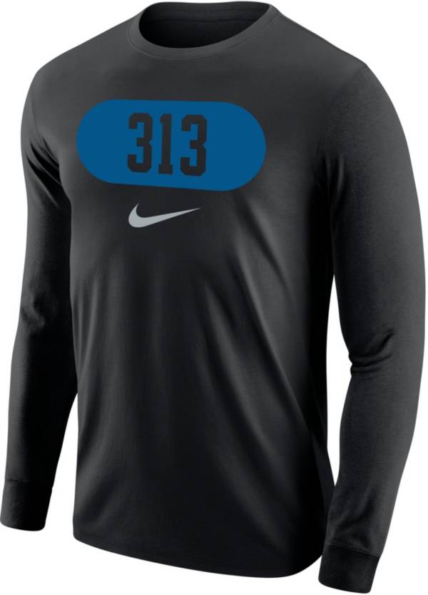 Ciro representante canta Nike Men's Detroit 313 Area Code Black Long Sleeve T-Shirt | Dick's  Sporting Goods