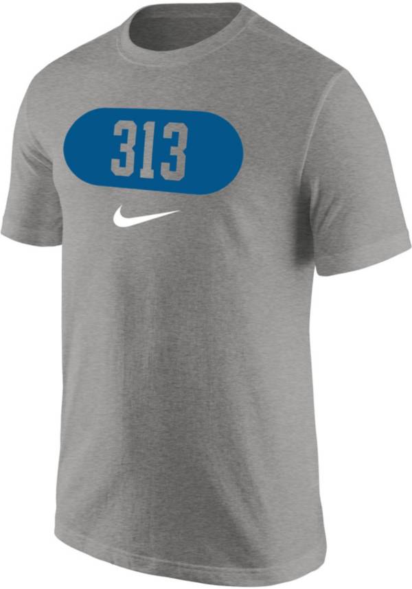 Nike Men's Detroit 313 Area Code Grey T-Shirt product image
