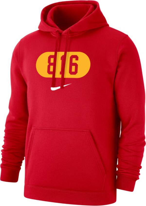 Nike Men's Kansas City 816 Area Code Red Hoodie