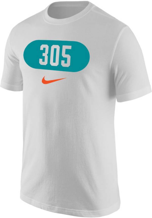 Nike Men's Miami 305 Area Code T-Shirt - White - M (Medium)