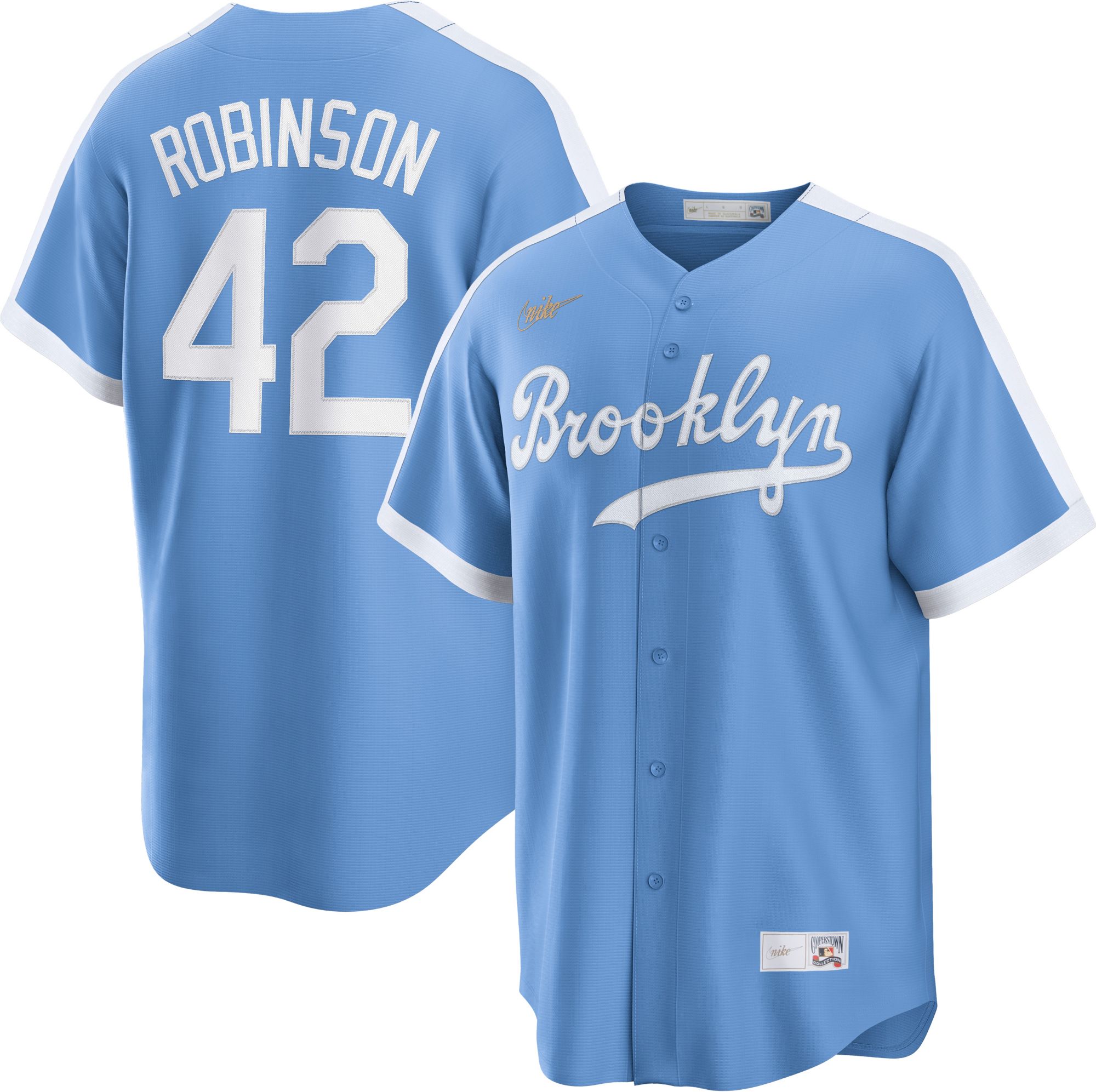 Dodgers No42 Jackie Robinson Blue Cool Base 2018 World Series Stitched Youth Jersey