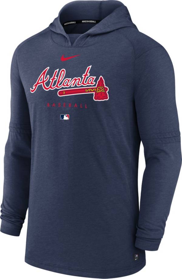 Youth Navy Atlanta Braves Pullover Hoodie 