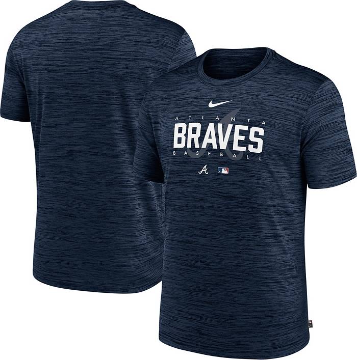Dick's Sporting Goods Nike Men's Atlanta Braves Navy Cotton T-Shirt