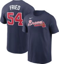 Nike Men's Atlanta Braves Max Fried #54 Navy T-Shirt