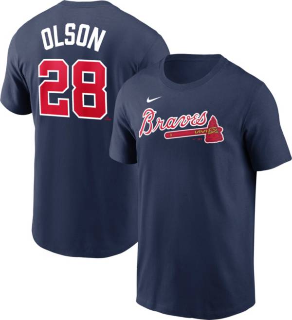 Nike Men's Atlanta Braves Matt Olson #28 Navy T-Shirt product image