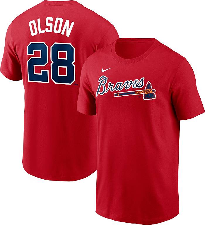 Men's Atlanta Braves Matt Olson Nike White 2023 City Connect Name & Number  T-Shirt