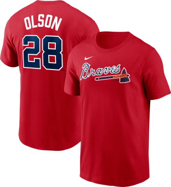 Youth Kids Nike Team ATLANTA BRAVES V-Neck Jersey Shirt Size Large