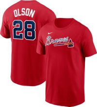 Men's Atlanta Braves Navy/Red Solid V-Neck T-Shirt