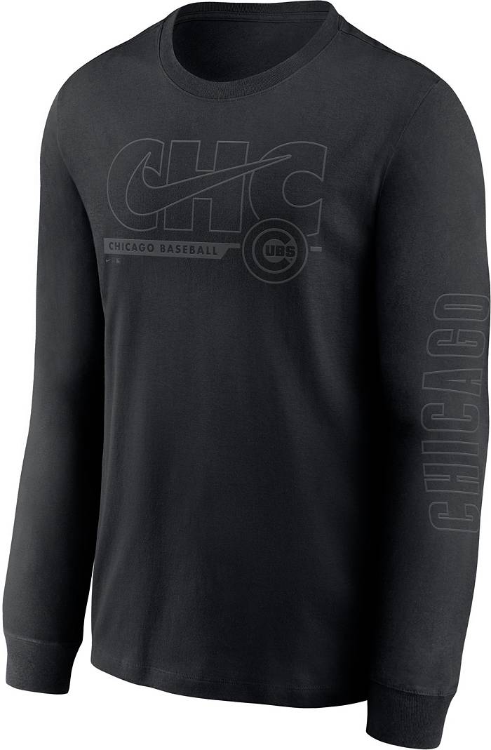 Nike Men's Chicago Cubs Black Local Long Sleeve T-Shirt