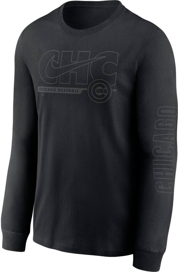 Nike Men's Chicago Cubs Black Local Long Sleeve T-Shirt product image