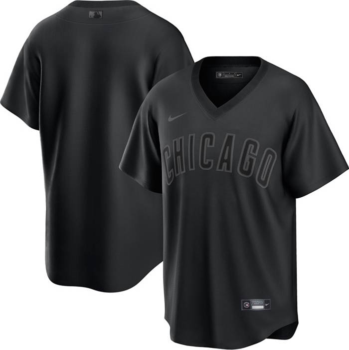 Men's Nike Heathered Charcoal/Black Chicago Cubs Authentic