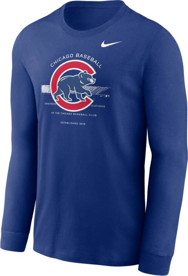 Chicago Cubs Square Off Long Sleeve T-Shirt - Mens