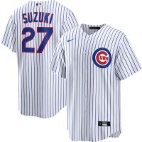 Seiya Suzuki Chicago Cubs Majestic Home Pinstripe Men's Replica Jersey -  Clark Street Sports