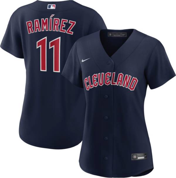 Nike Youth Cleveland Guardians Amed Rosario #1 Red Alternate Cool Base  Jersey